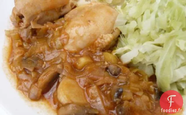 Poulet aux Poireaux et Champignons