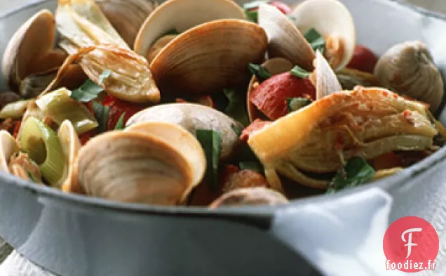 Rôti de Palourdes avec Saucisse et Fenouil