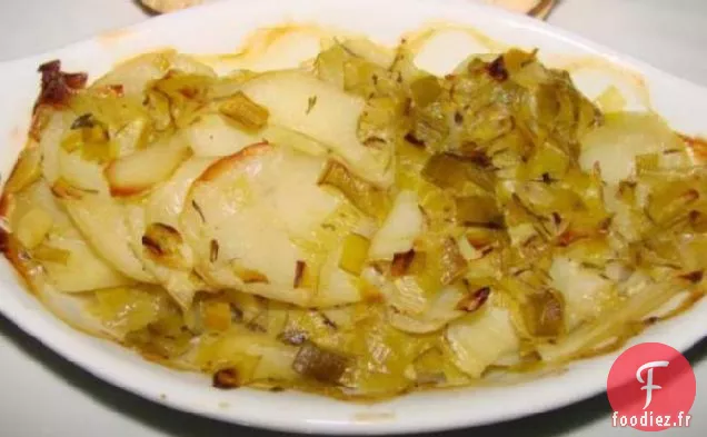Gratin de Pommes de Terre et Poireaux