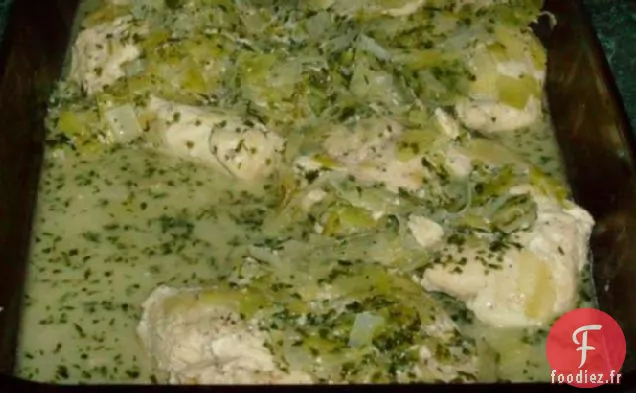 Poitrine De Poulet À L'Estragon De Jerry Traunfeld Avec Poireaux Au Beurre