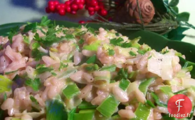 Risotto aux Poireaux et à l'Ail Vert