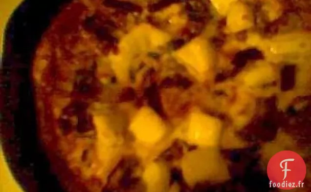 Frittata de Poireaux, Prosciutto et Fromage de Chèvre