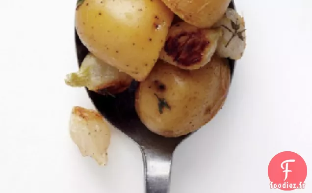 Oignons Perlés Rôtis et Pommes de Terre