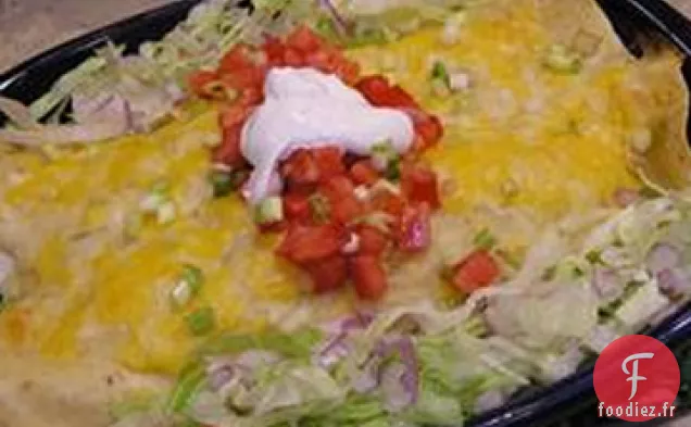Enchiladas de Poulet à la Sauce Chili Verte Crémeuse