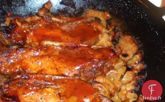 Côtes de Porc Braisées à la Bière et au Barbecue