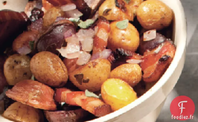 Pommes de terre Rôties au Bacon, Oignons et Sauge
