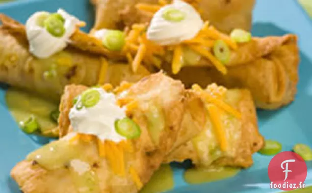 Chimichangas de Poulet à la Sauce Verte