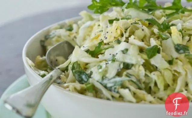 Salade De Chou Avec Vinaigrette Crémeuse aux graines de Pavot et au citron