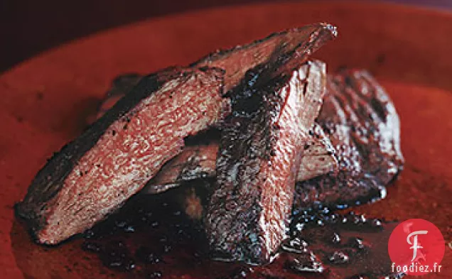 Steak de Jupe de Sumac avec Réduction de Grenade