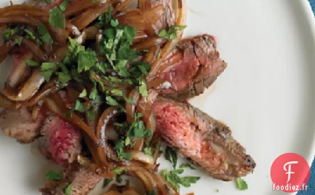 Steak Poêlé à l'Oignon et au Worcestershire