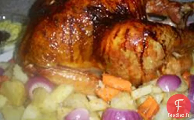 Dinde Glacée à l'Abricot de Ma Lipo avec Sauce à l'Oignon Rôti et à l'Échalote