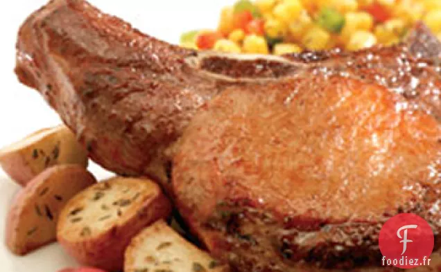 Côtelettes de Porc Grillées et Oignons