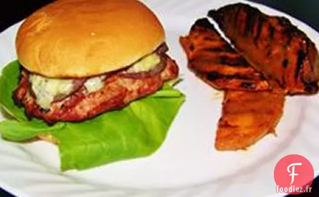 Hamburgers de Dinde au Fromage Bleu aux Champignons