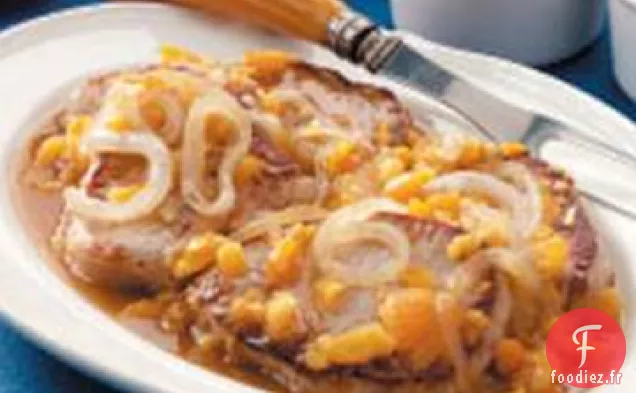 Côtelettes de Porc Oignon-Abricot