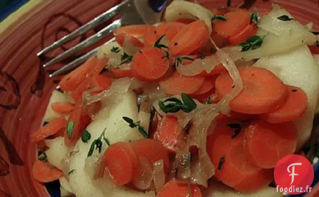 Oignons Caramélisés Aux Pommes et Carottes
