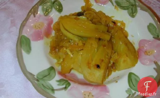 Fenouil Braisé et Oignons Au Gingembre