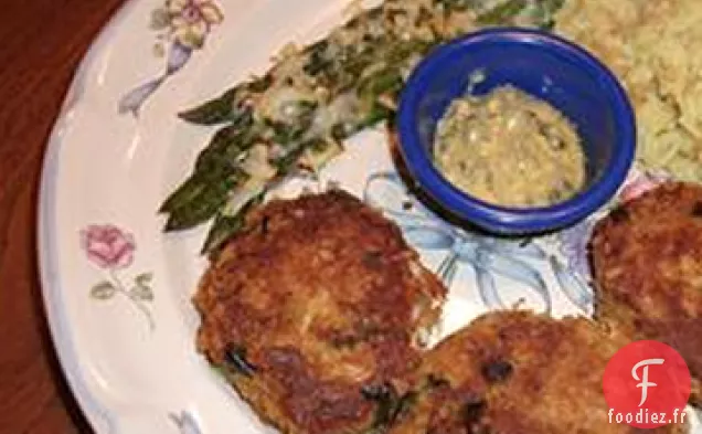 Gâteaux De Crabe Parfaits Aux Oignons Verts