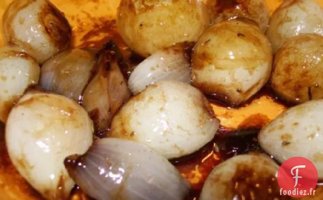 Petits Oignons Glacés au Balsamique
