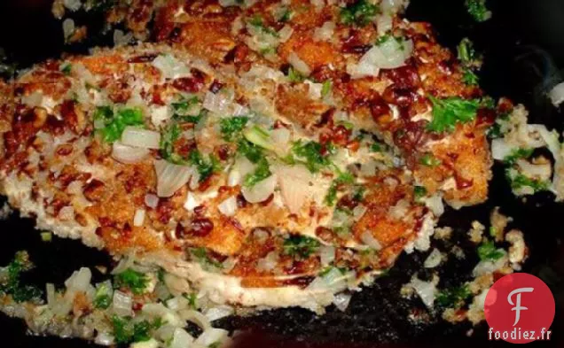 Poitrines de Poulet en Croûte de Noix de Pécan et de Panko