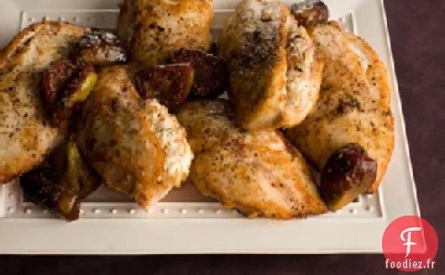 Poulet au Fromage de Chèvre et aux Figues