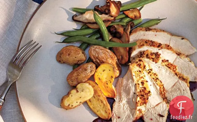 Poitrine de Poulet Rôtie à la Sauce Pinot Noir