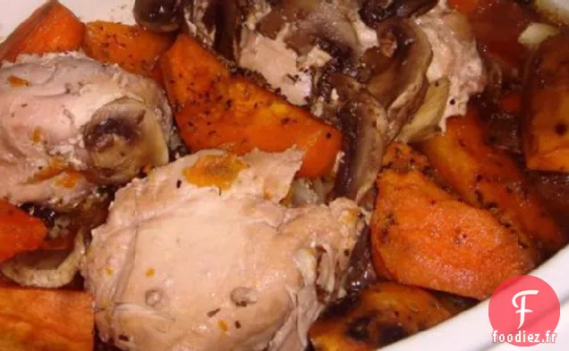 Ragoût de Mijoteuse au Poulet et à la Patate Douce
