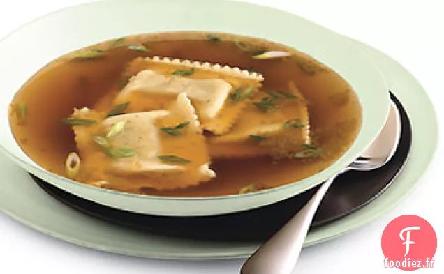 Raviolis de Champignons Sauvages au Bouillon de Cèpes