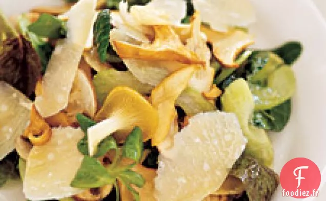 Salade De Champignons et céleri Au Parmesan
