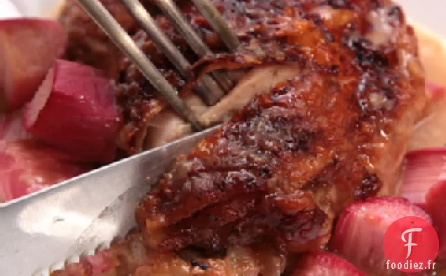 Recette de Cuisses de Poulet Braisées à la Rhubarbe