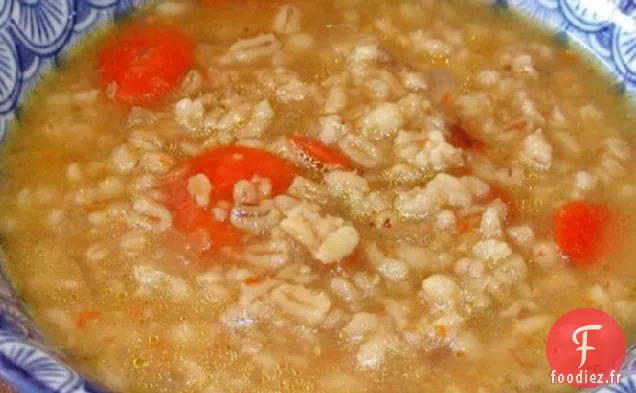 Soupe à la Crème d'Orge et à l'Aneth