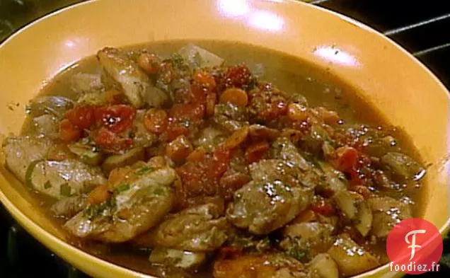 Poulet au Vin Rouge et à l'Estragon