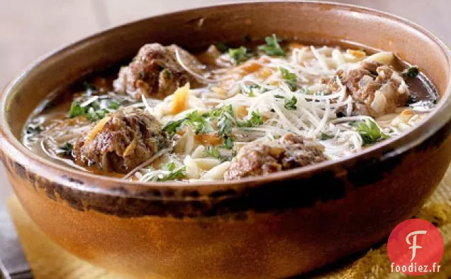 Polpette et Orzo au Bouillon