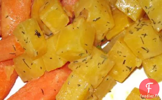 Carottes Glacées au Citron et Rutabagas