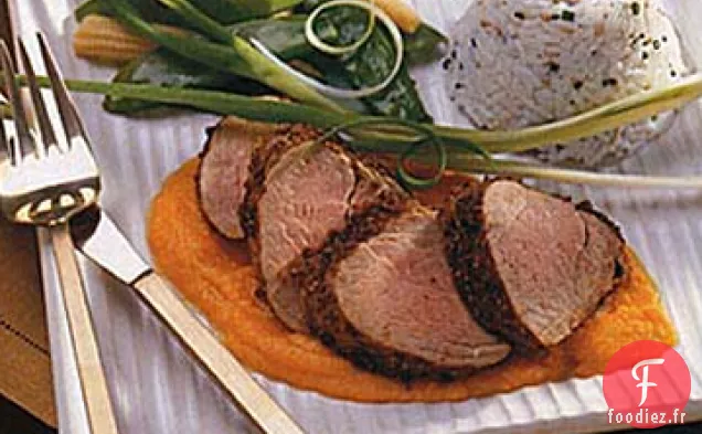 Filet de Porc à la Coriandre et Sauce Carotte-Gingembre