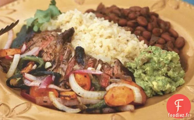 Steak de Jupe Poêlée Avec Piments Poblano et Oignons