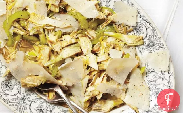 Salade D'Artichauts Crus, De Céleri Et De Parmesan