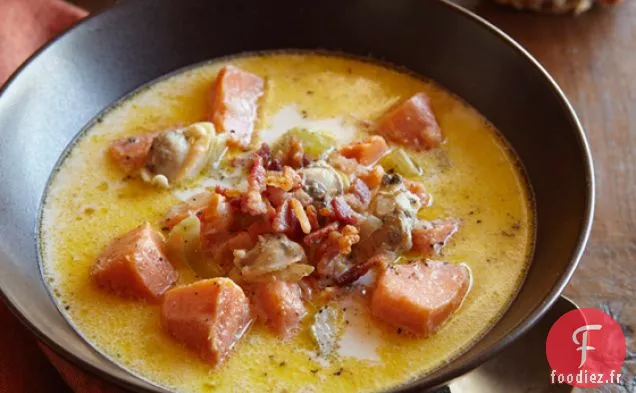 Chaudrée De Palourdes De Patates Douces Au Bacon