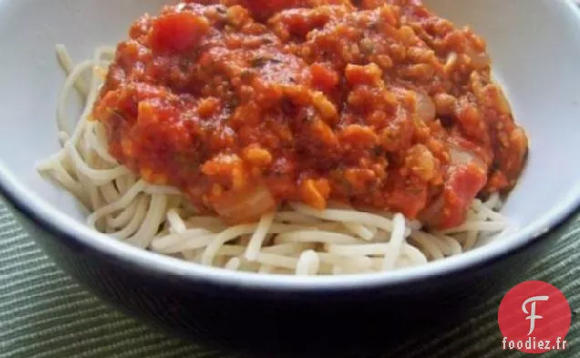 Spaghetti Végétalien à la Bolognaise