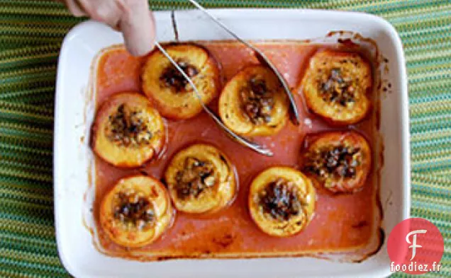 Recette de Nectarines Cuites aux Pistaches et au Gingembre Frais