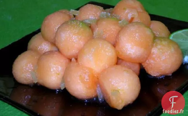 Boules de Melon au Gingembre et au Citron Vert
