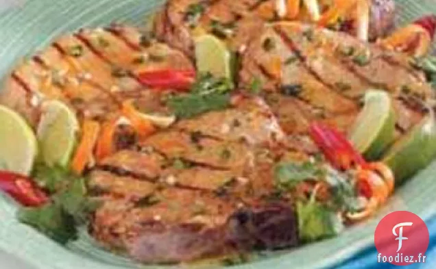 Côtelettes de Porc Glacées au Citron Vert