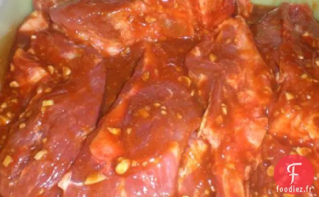 Côtes Levées au Four Barbecue Hawaïen