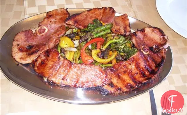 Jambon Grillé Avec Glaçage