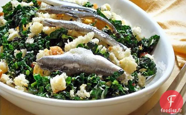 Chou Frisé Toscan Au Citron, Parmesan Et Anchois Blancs