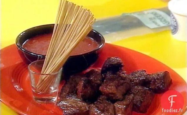 Bouchées de Steak avec trempette Bloody Mary