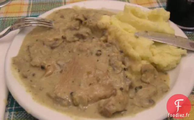 Côtelettes de Porc Nord-Croates à la Sauce aux Champignons