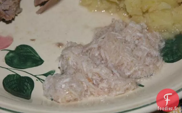 Kartoffelpuree Meerrettich (Purée De Pommes De Terre Au Cre De Raifort