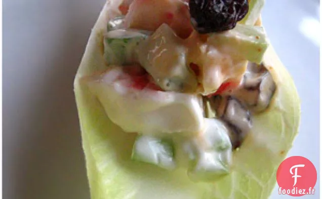 Endive Française Avec Mayonnaise Au Céleri, Chair De Crabe Artificielle Et