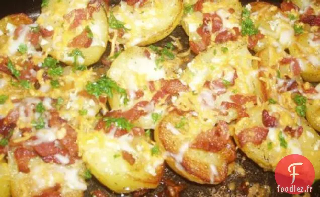 Pommes de Terre Rôties Au Bacon, au Fromage et au Persil