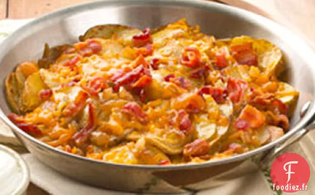 Pommes de terre poêlées au Bacon et au Cheddar